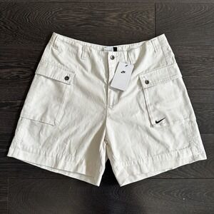 Nike Life Woven P44 Cargo Canvas Safari Shorts White FJ7137-030 Men’s Size 32